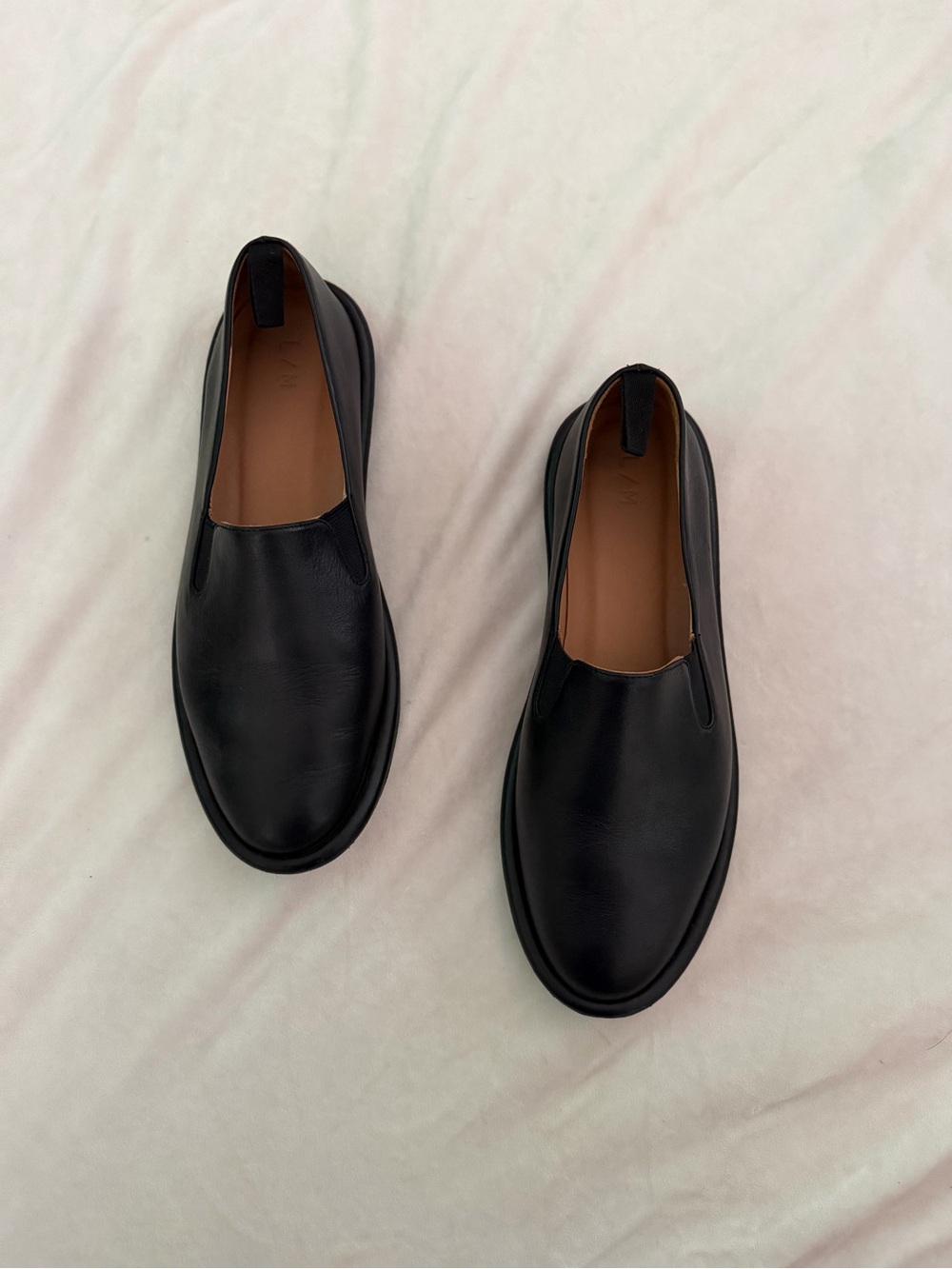 Lauren manoogian Black Slip-On women’s Leather Loafers